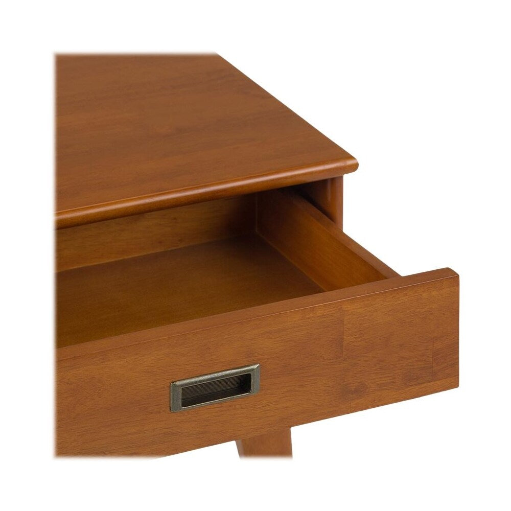 Simpli Home - Draper Rectangular Mid-Century Modern 1-Drawer End Table - Teak Brown_5
