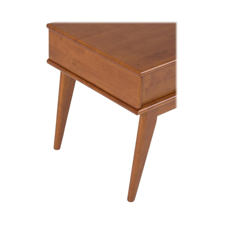 Simpli Home - Draper Rectangular Mid-Century Modern 1-Drawer End Table - Teak Brown_3