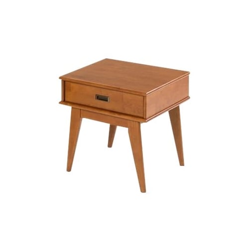 Simpli Home - Draper Rectangular Mid-Century Modern 1-Drawer End Table - Teak Brown_2