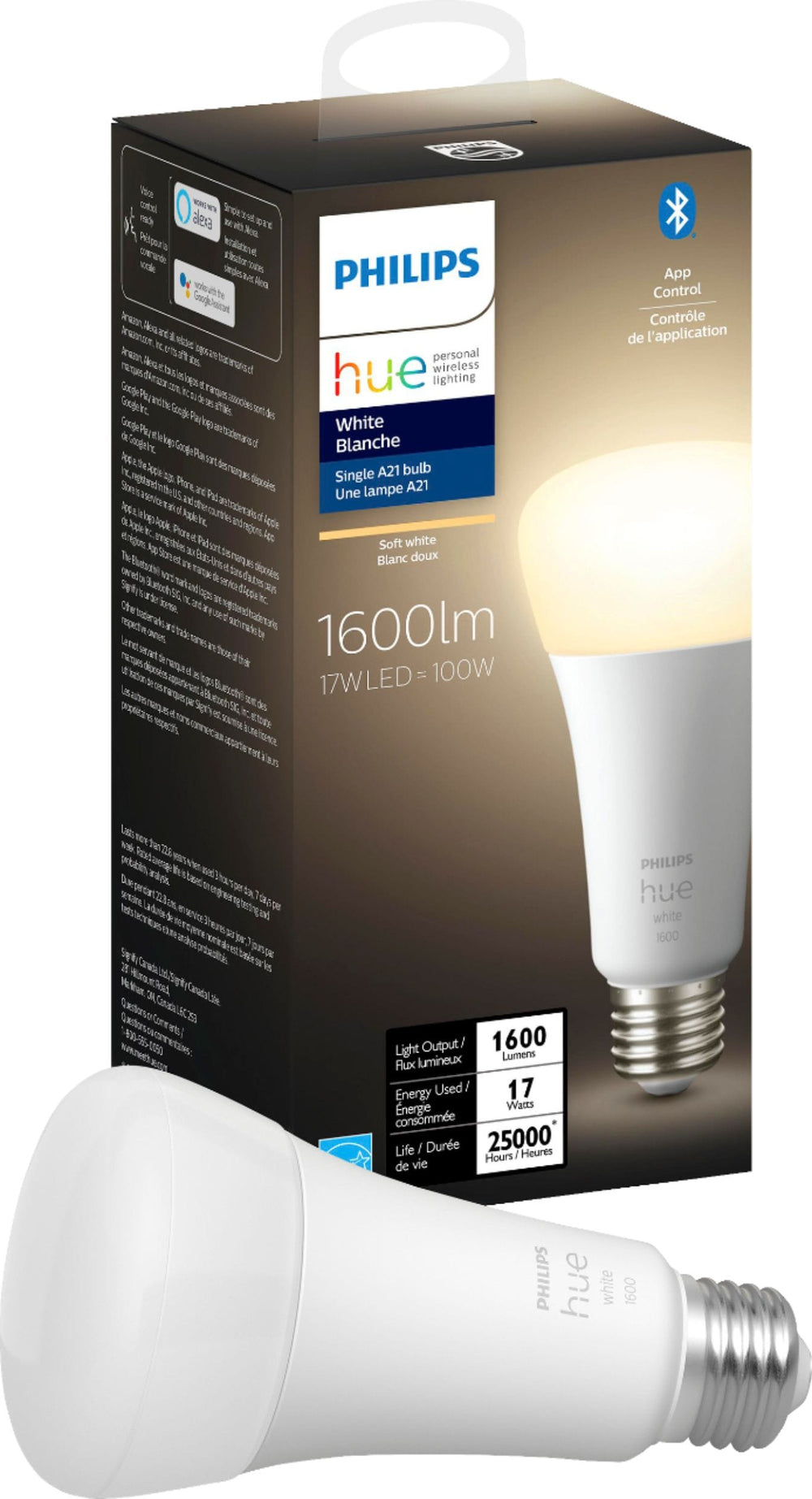 Philips - Hue White 100W A21 Smart Bulb_1