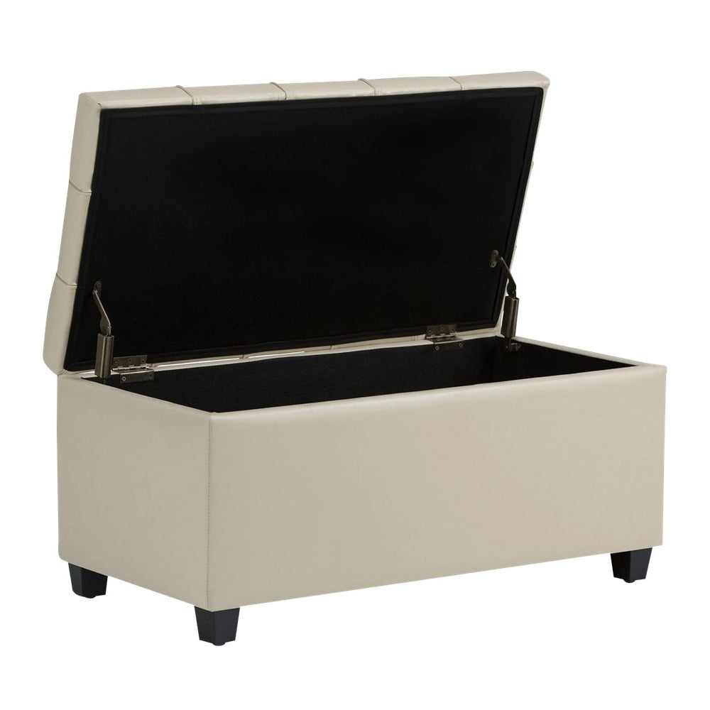 Simpli Home - Sienna Storage Ottoman Bench - Satin Cream_1