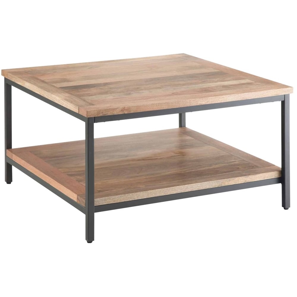 Simpli Home - Skyler Square Modern Industrial Mango Wood Coffee Table - Natural_1