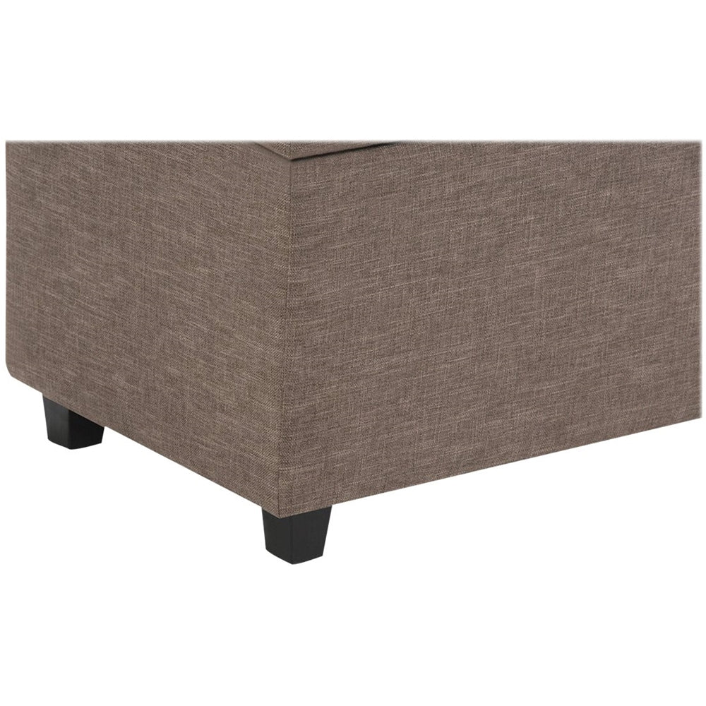 Simpli Home - Darcy Rectangular Traditional Wood/Engineered Wood Bench Ottoman With Inner Storage - Fawn Brown_5