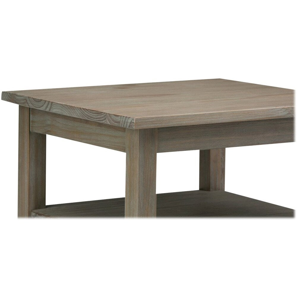 Simpli Home - Warm Shaker Rectangular Rustic Wood 1-Drawer End Table - Distressed Gray_4