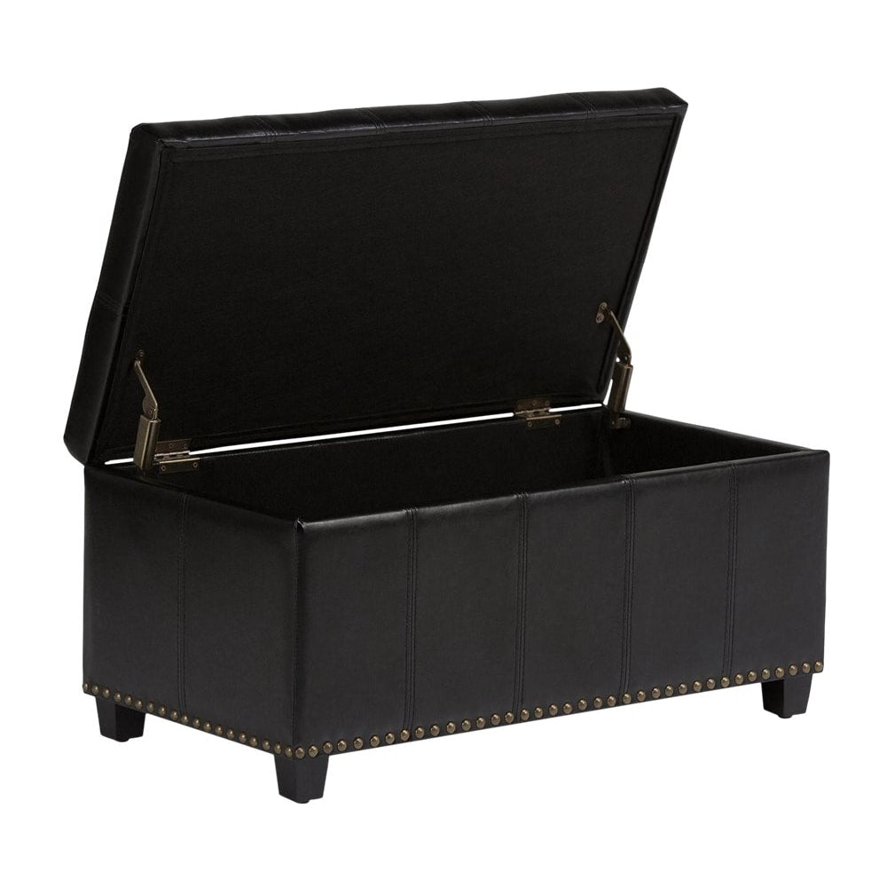 Simpli Home - Amelia Storage Ottoman Bench - Midnight Black_1