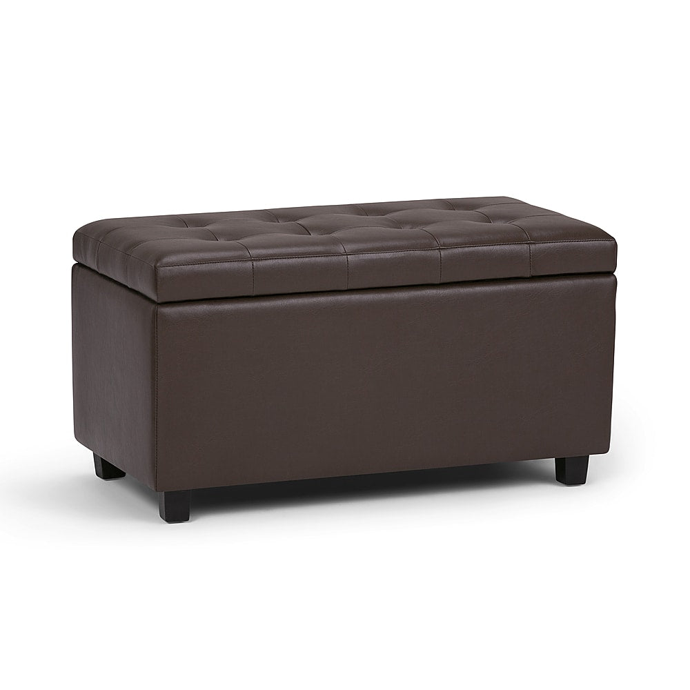 Simpli Home - Cosmopolitan Storage Ottoman - Chocolate Brown_1