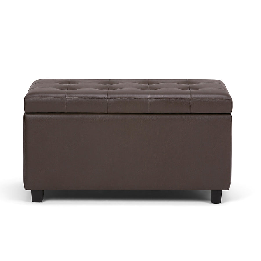 Simpli Home - Cosmopolitan Storage Ottoman - Chocolate Brown_0