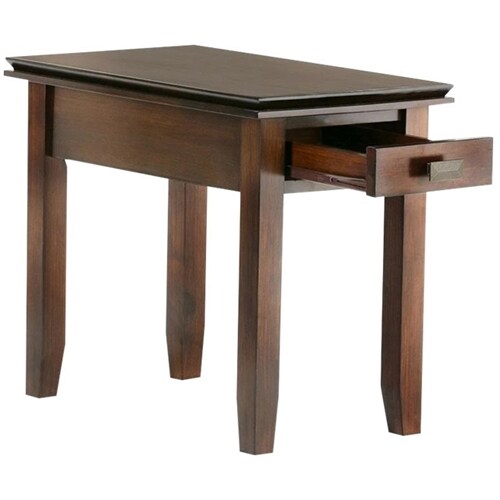 Simpli Home - Artisan Rectangular Contemporary Wood 1-Drawer End Table - Russet Brown_2