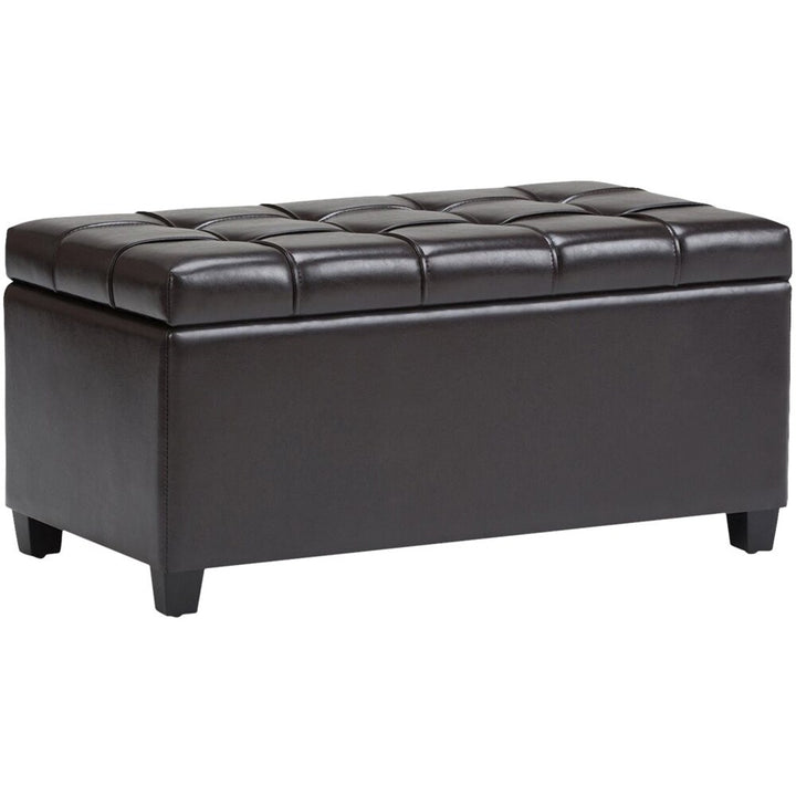 Simpli Home - Sienna Storage Ottoman Bench - Tanner's Brown_0