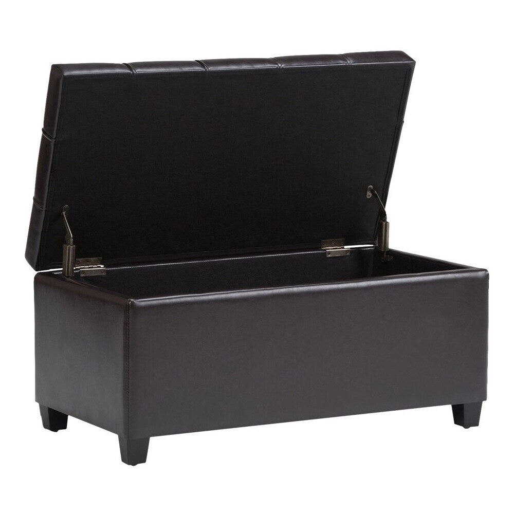 Simpli Home - Sienna Storage Ottoman Bench - Tanner's Brown_1