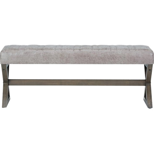 Simpli Home - Salinger Rectangular Modern Contemporary Foam/Plywood Bench Ottoman - Distressed Gray Taupe_0