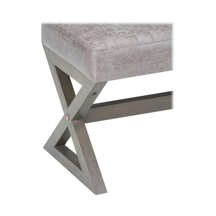 Simpli Home - Salinger Rectangular Modern Contemporary Foam/Plywood Bench Ottoman - Distressed Gray Taupe_4