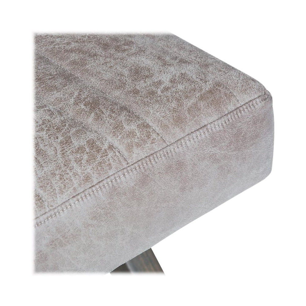 Simpli Home - Salinger Rectangular Modern Contemporary Foam/Plywood Bench Ottoman - Distressed Gray Taupe_2