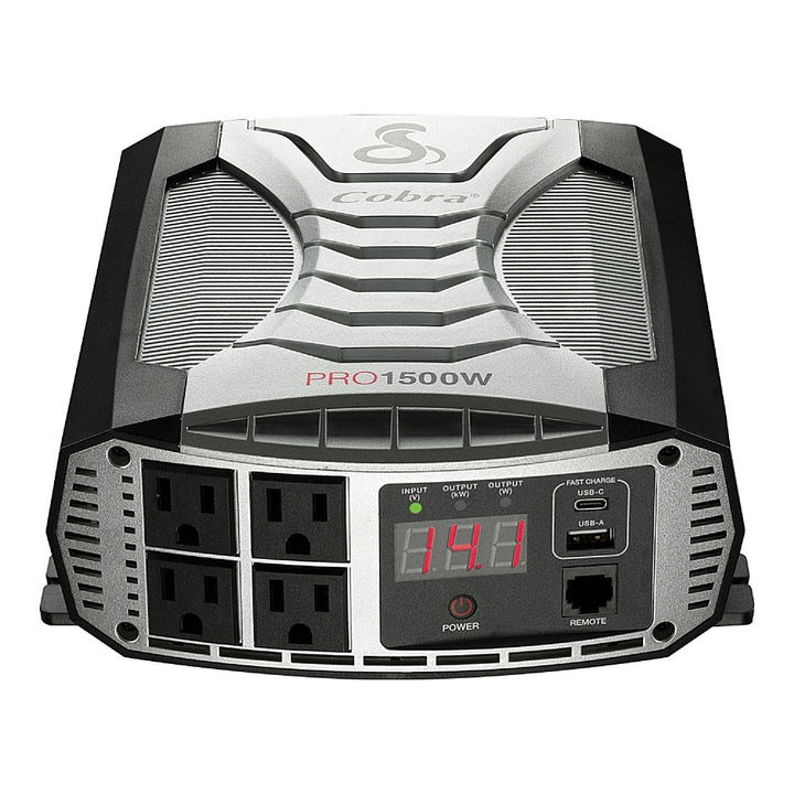 Cobra - Professional Grade 1500 Watt Power Inverter with Fast Charge USB - Black_0