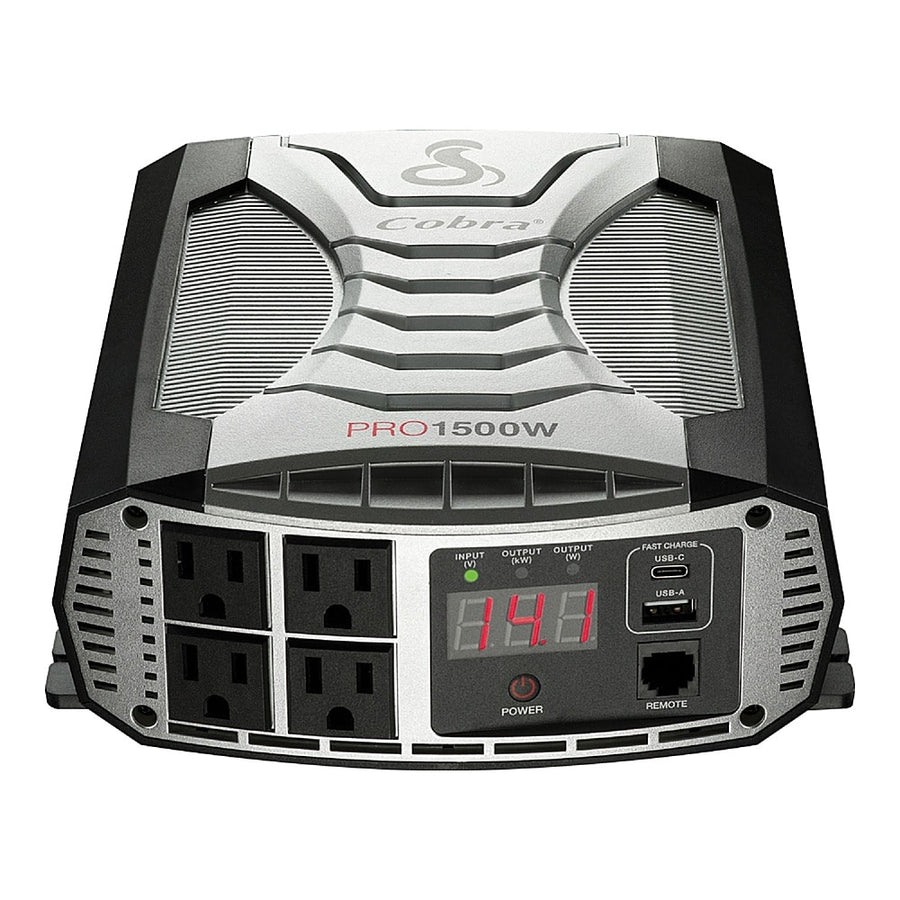 Cobra - Professional Grade 1500 Watt Power Inverter with Fast Charge USB - Black_0