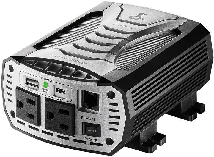 Cobra - POWER 500 Watt Power Inverter with Fast Charge USB - Black_4