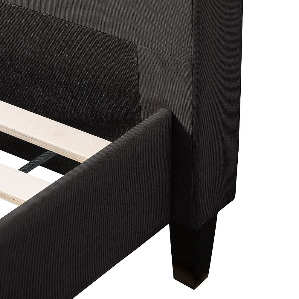 CorLiving - Nova Ridge Tufted Upholstered Bed, Twin - Dark Gray_6