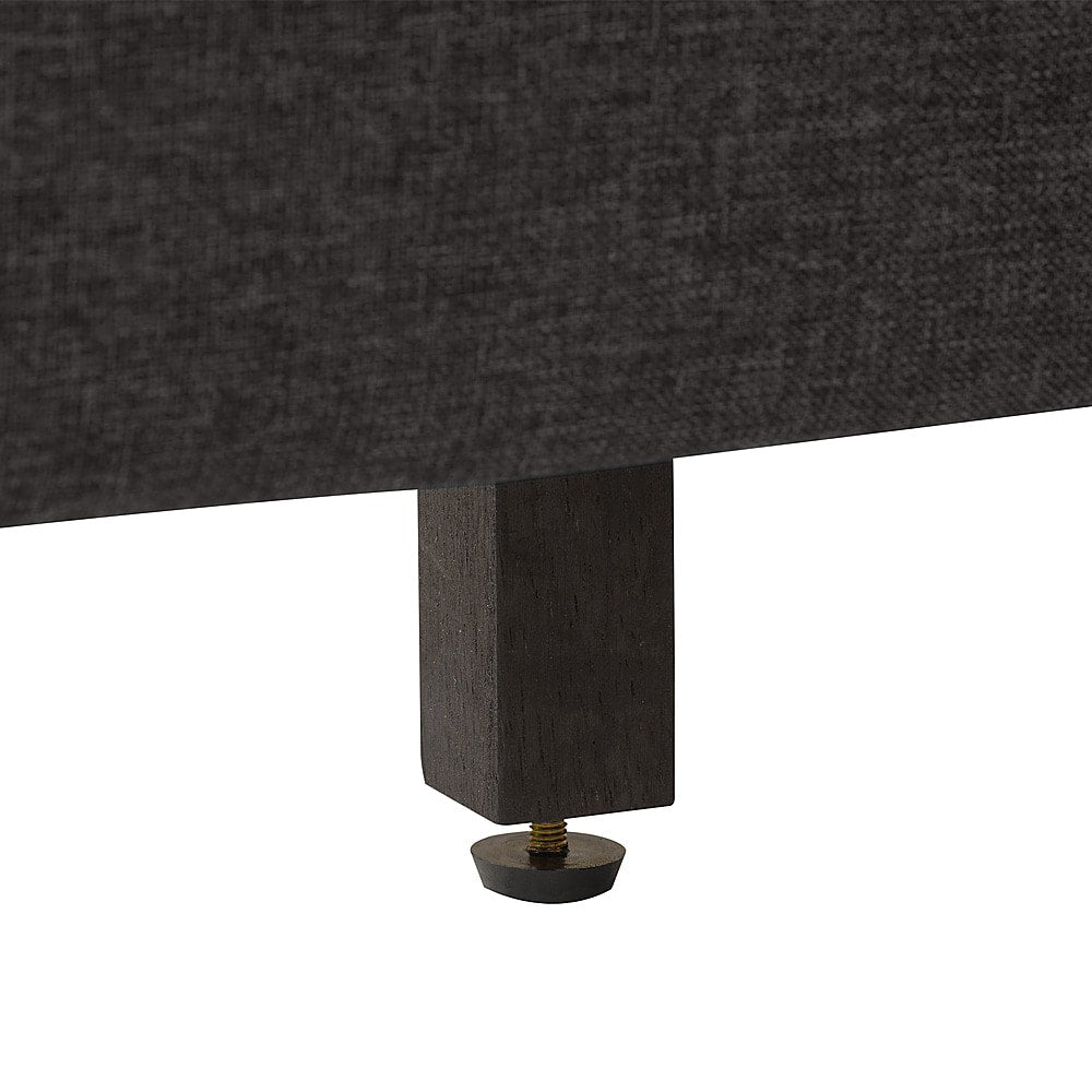 CorLiving - Nova Ridge Tufted Upholstered Bed, Twin - Dark Gray_5