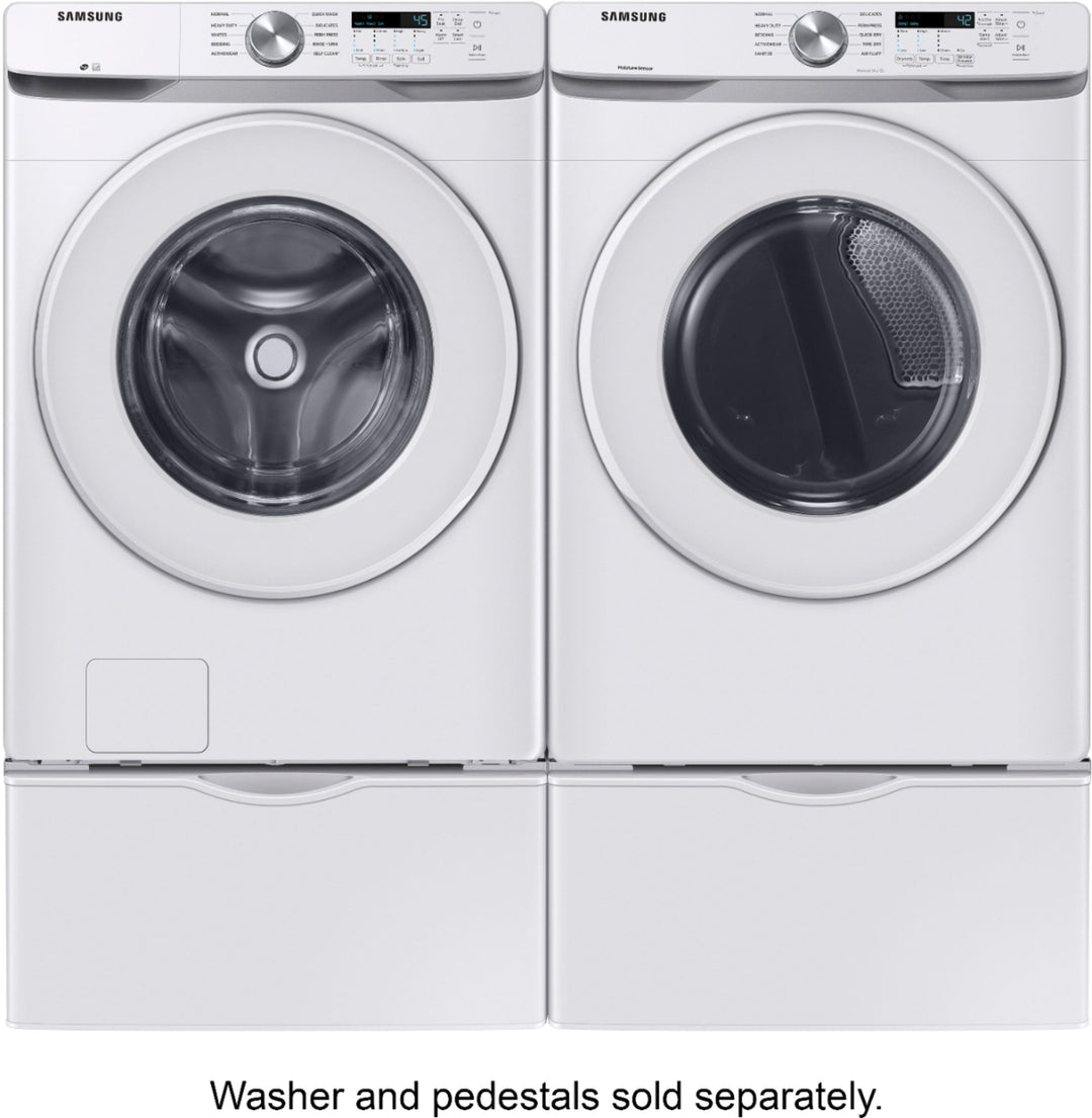 Samsung - 7.5 Cu. Ft. Stackable Electric Dryer with Sensor Dry - White_3