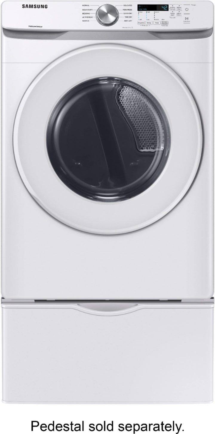 Samsung - 7.5 Cu. Ft. Stackable Electric Dryer with Sensor Dry - White_4