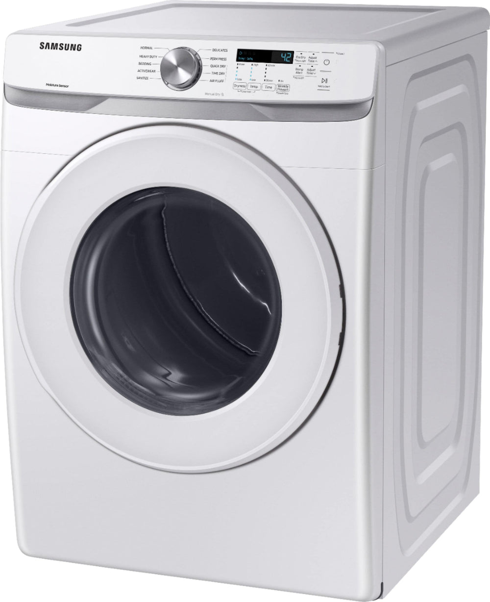 Samsung - 7.5 Cu. Ft. Stackable Electric Dryer with Sensor Dry - White_1