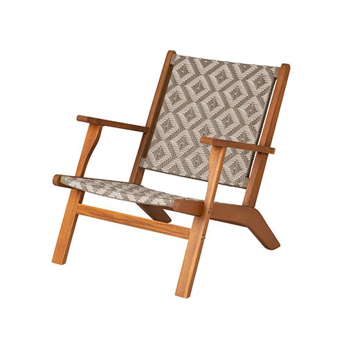 Vega Natural Stain Outdoor Chair Diamond Weave Wicker_0