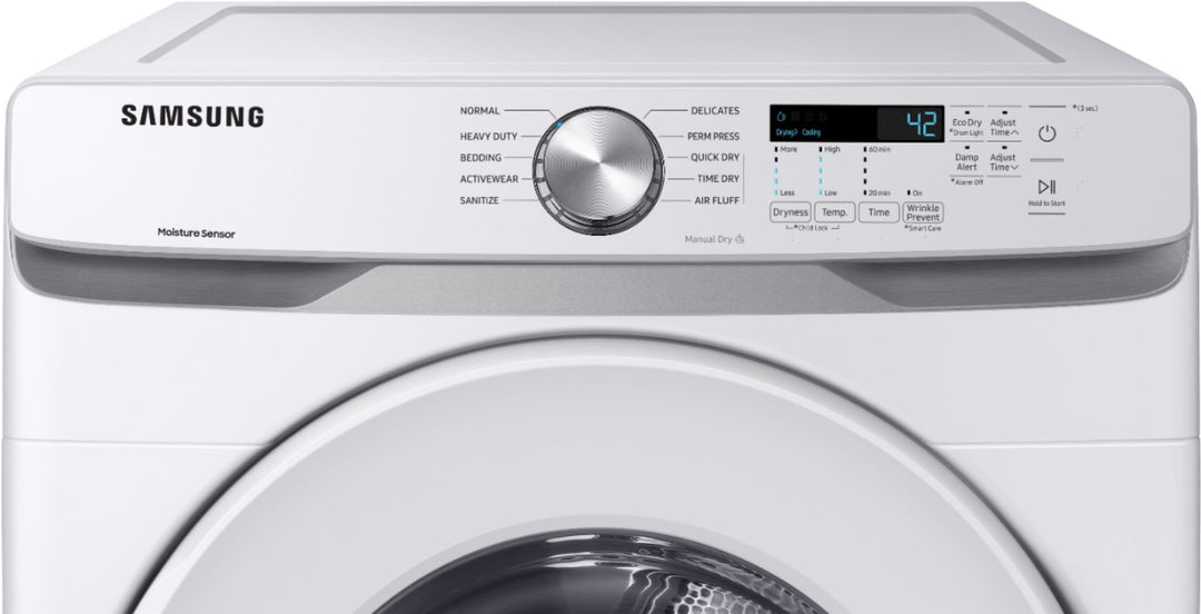 Samsung - 7.5 Cu. Ft. Stackable Gas Dryer with Sensor Dry - White_7