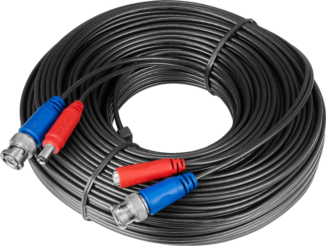 Insignia™ - 100' 4K In-Wall Premium Video/Power Security Cable - Black_8