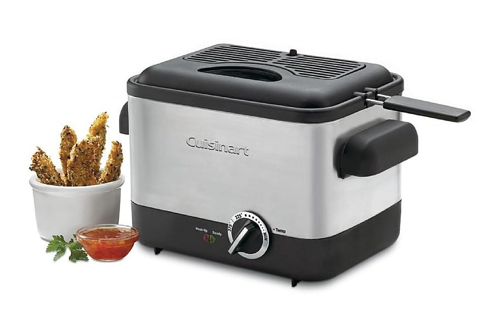 Cuisinart - 1.1L Analog Compact Deep Fryer - Black Stainless_1