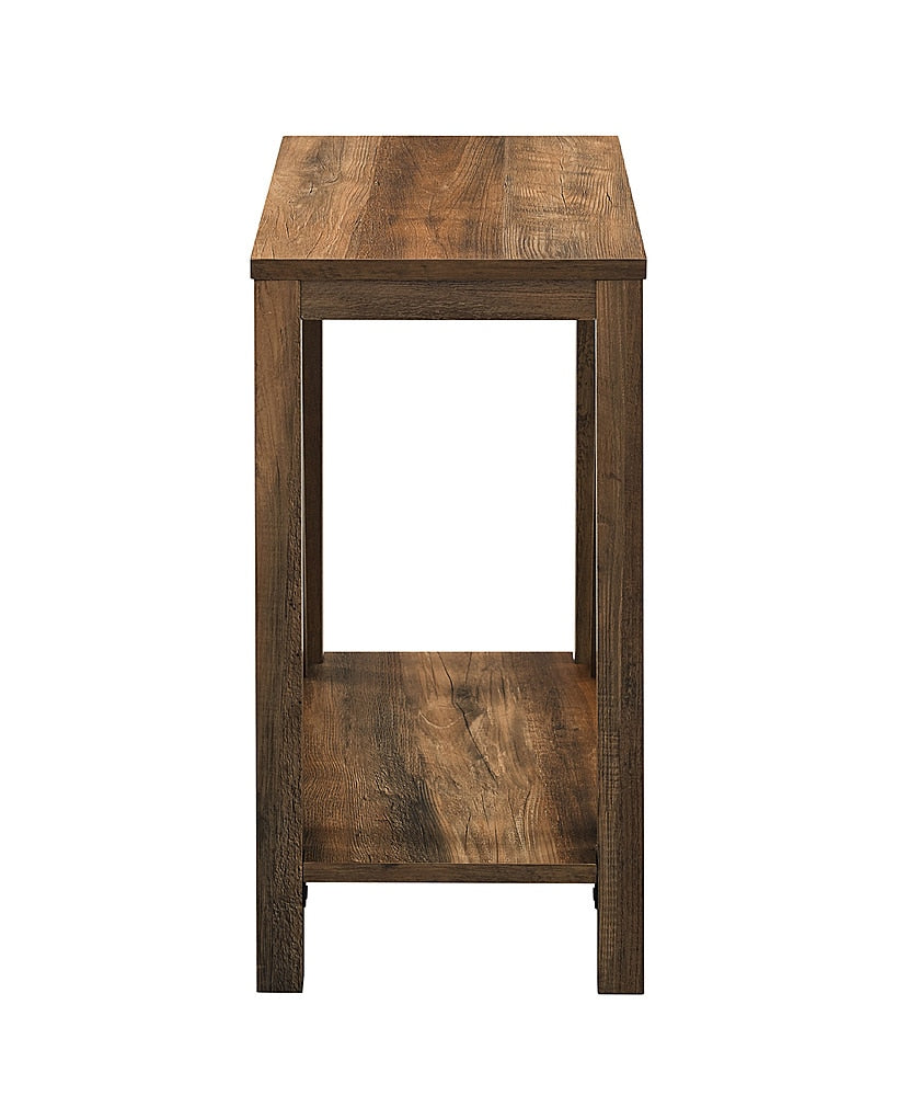 Walker Edison - Narrow A Frame Side Table - Rustic oak_0