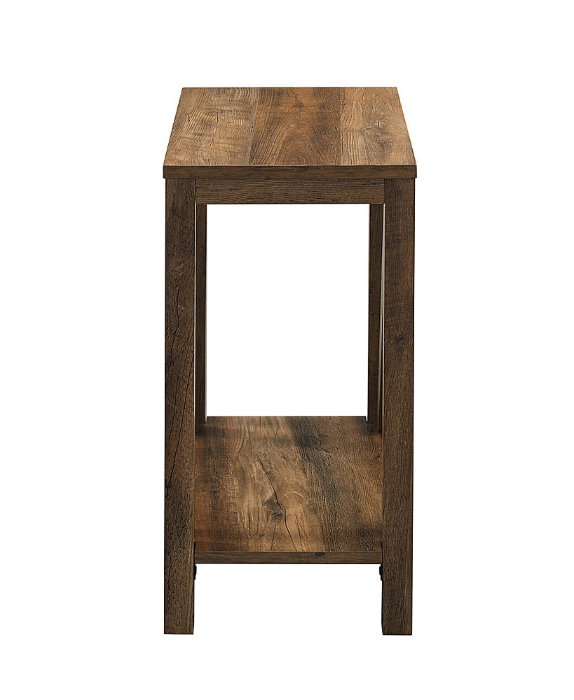 Walker Edison - Narrow A Frame Side Table - Rustic oak_6