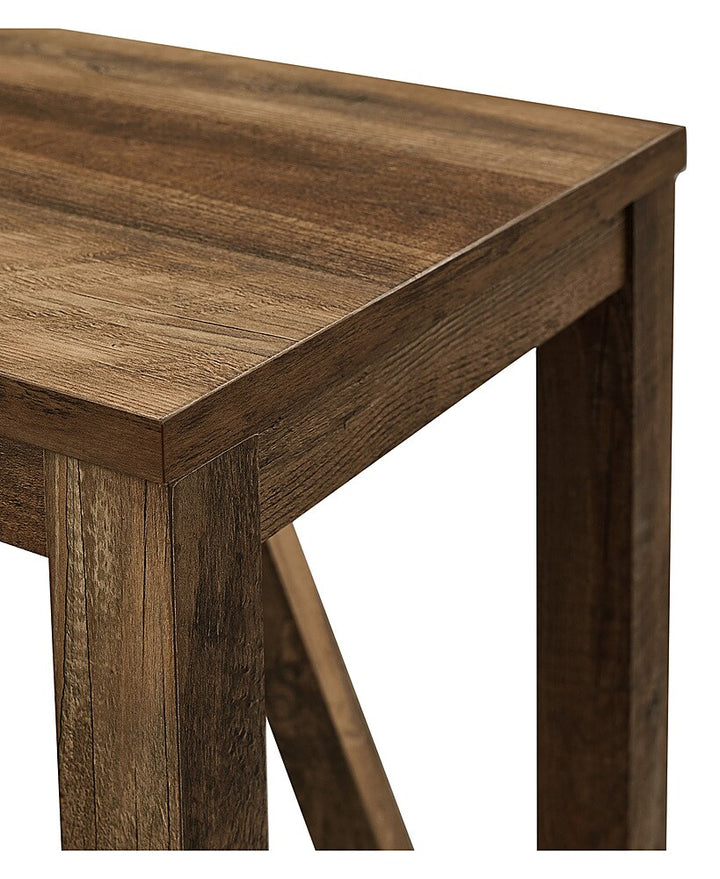 Walker Edison - Narrow A Frame Side Table - Rustic oak_5