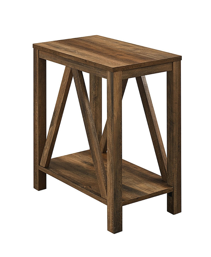 Walker Edison - Narrow A Frame Side Table - Rustic oak_2
