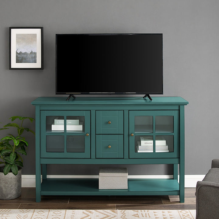 Walker Edison - Transitional TV Stand / Buffet for Most Flat-Panel TV's up to 55" - Dark Teal_4
