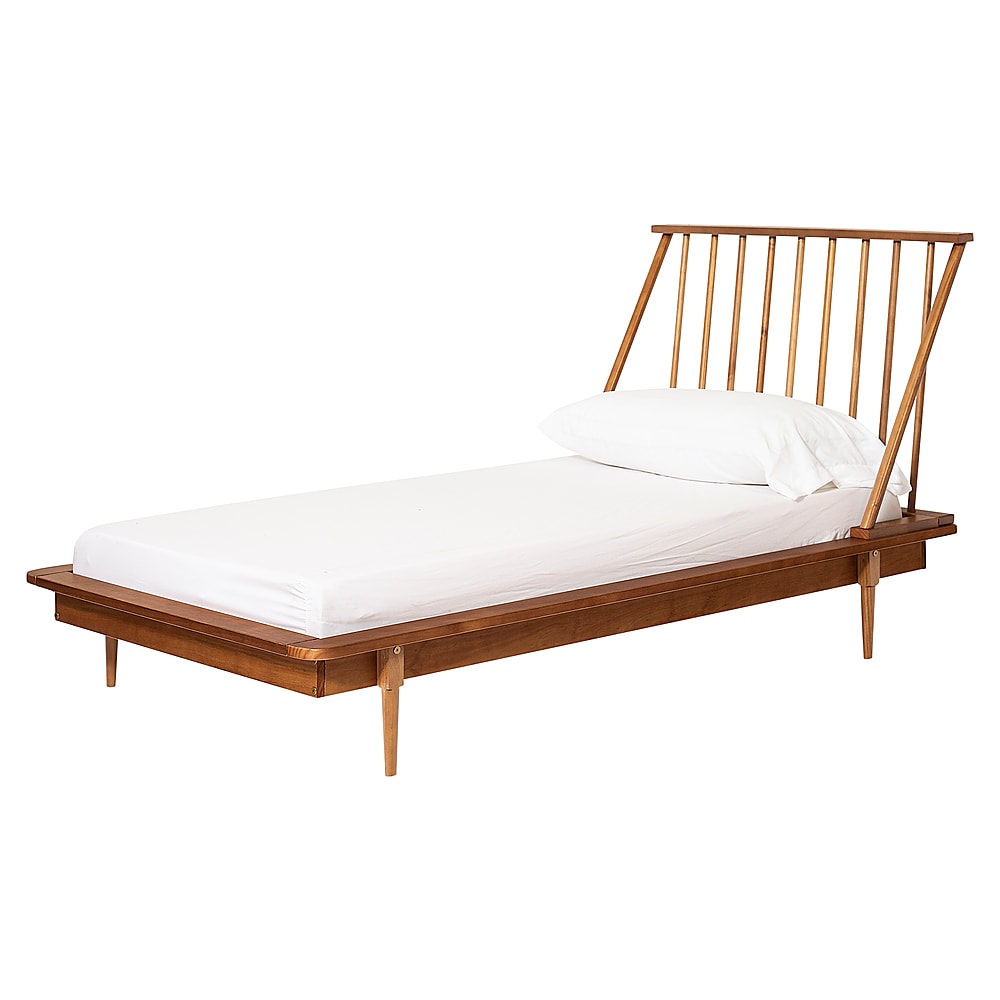 Walker Edison - Twin Mid Century Solid Wood Spindle Bed_2