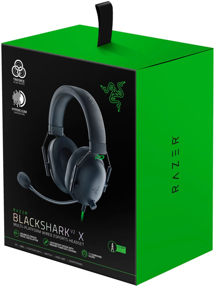 Razer - BlackShark V2 X Wired 7.1 Surround Sound Gaming Headset for PC, PS5, PS4, Switch, Xbox X|S, and Xbox One - Black_7