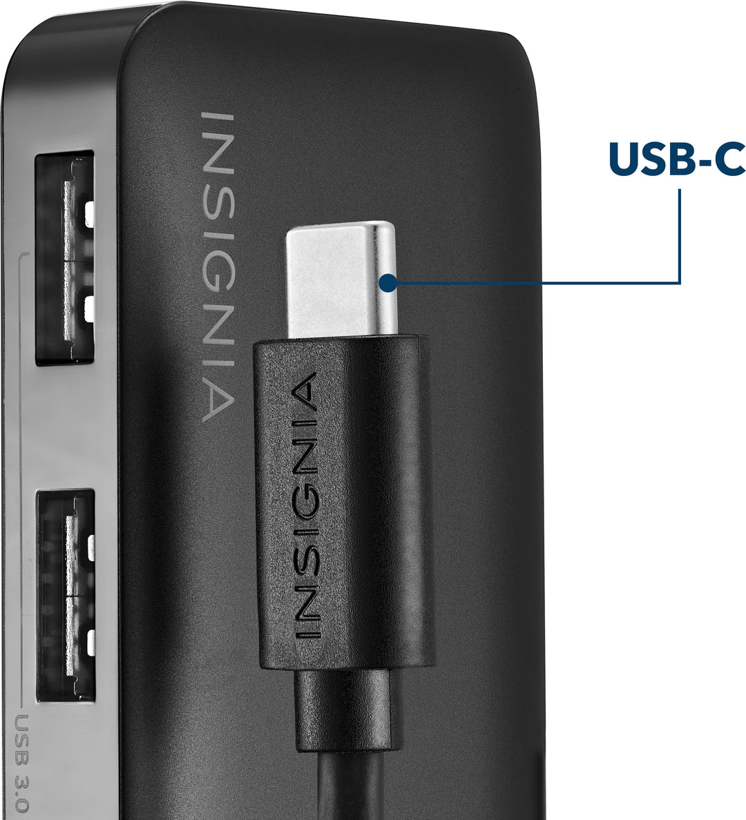 Insignia™ - 4-Port USB-C Hub - Black_4
