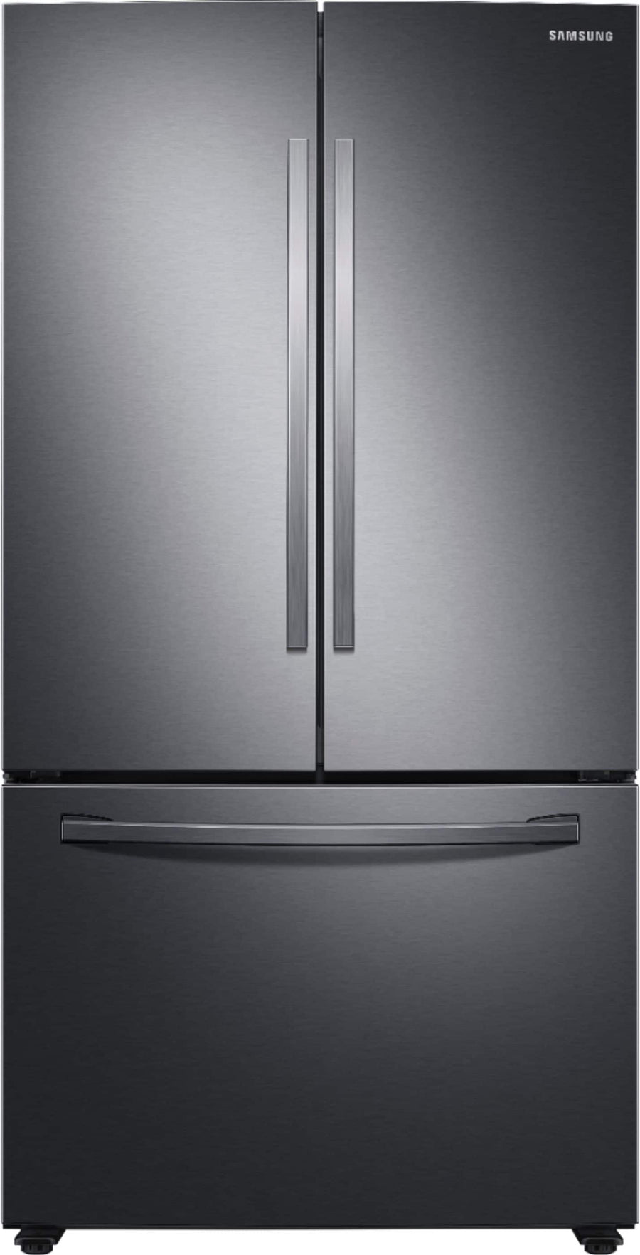 Samsung - 28 cu. ft. Large Capacity 3-Door French Door Refrigerator with AutoFill Water Pitcher - Black stainless steel_0