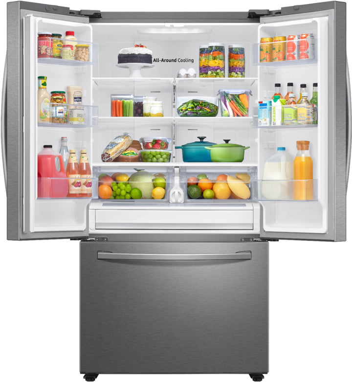 Samsung - 28 cu. ft. Large Capacity 3-Door French Door Refrigerator - Stainless steel_8