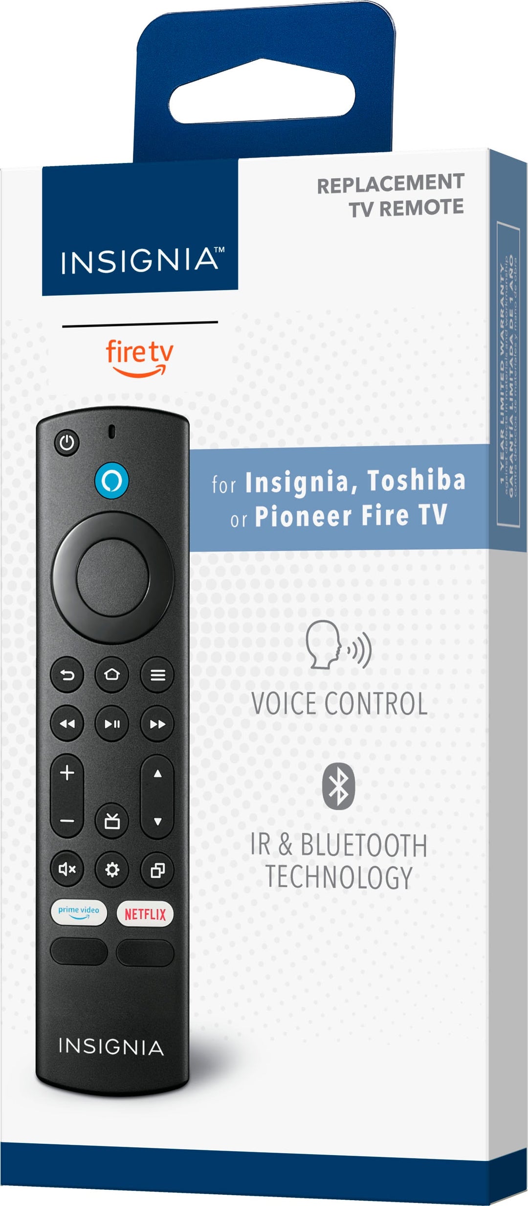 Insignia™ - Fire TV Replacement Remote for Insignia-Toshiba-Pioneer - Black_3