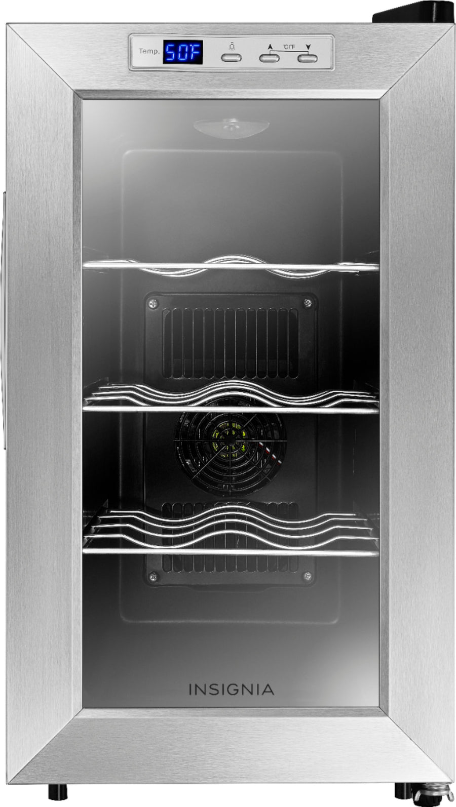 Insignia™ - 8-Bottle Wine Cooler - Stainless steel_0