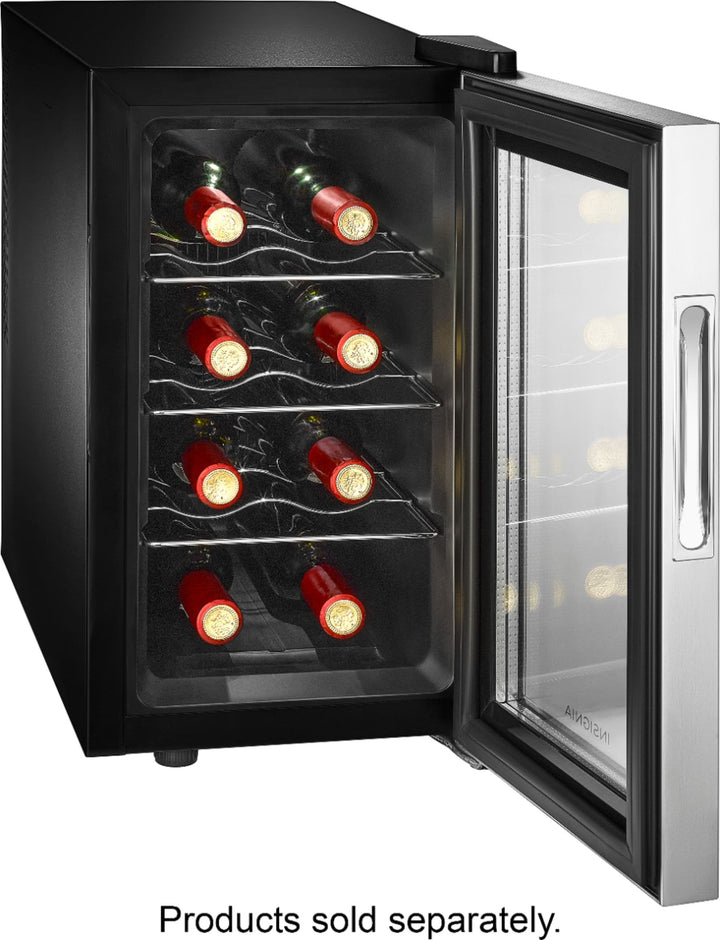 Insignia™ - 8-Bottle Wine Cooler - Stainless steel_5