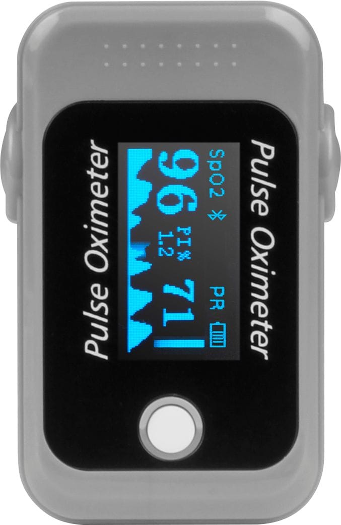 Aluratek - Bluetooth Digital Pulse Oximeter-FDA Class I - Gray_0