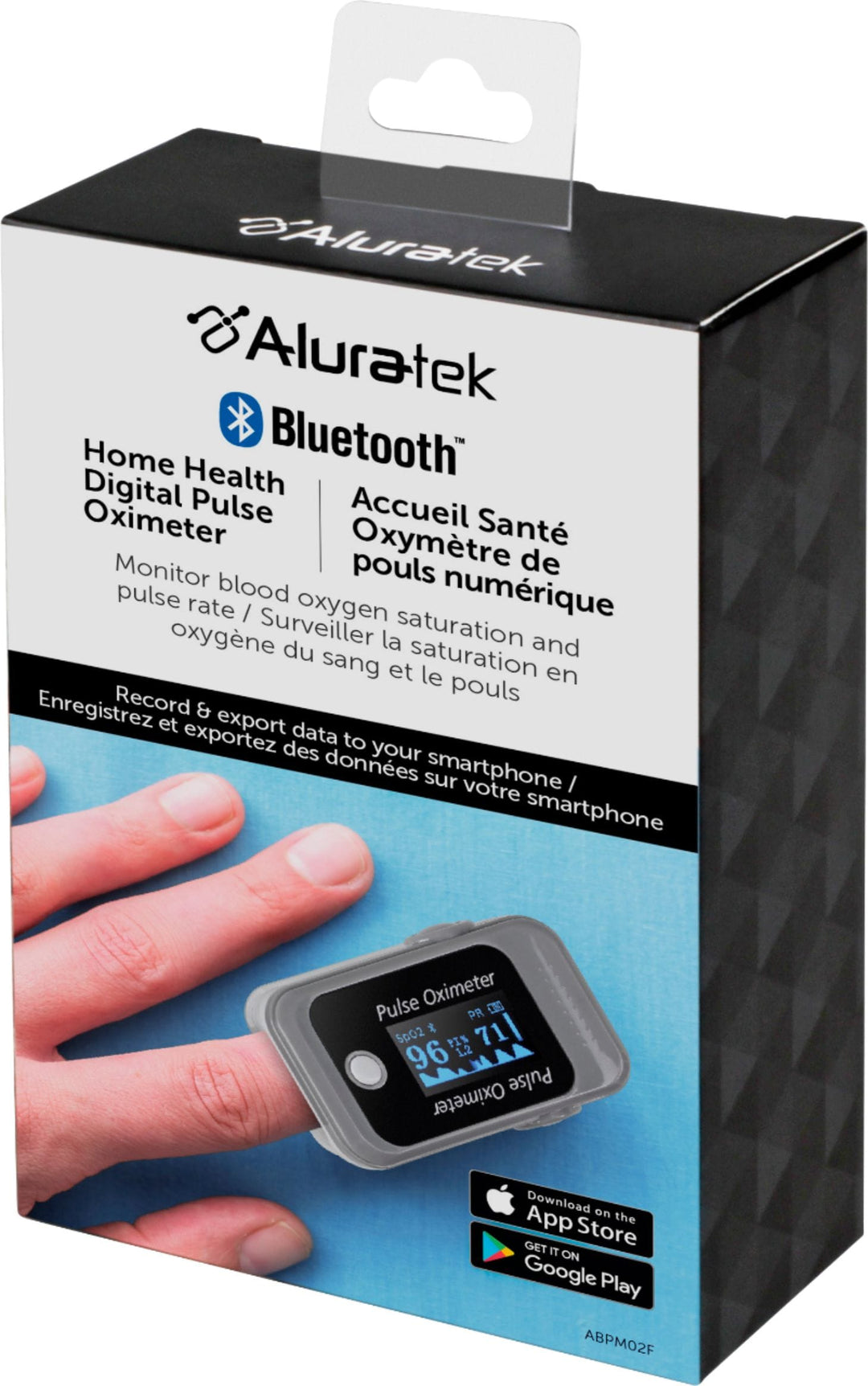 Aluratek - Bluetooth Digital Pulse Oximeter-FDA Class I - Gray_2