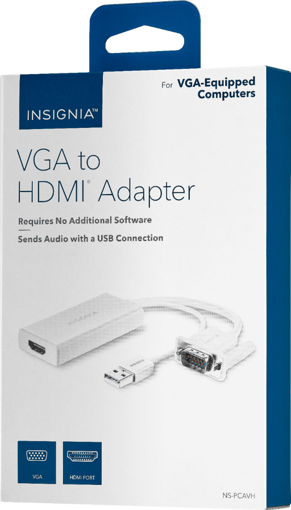 Insignia™ - VGA to HDMI Adapter - White_1