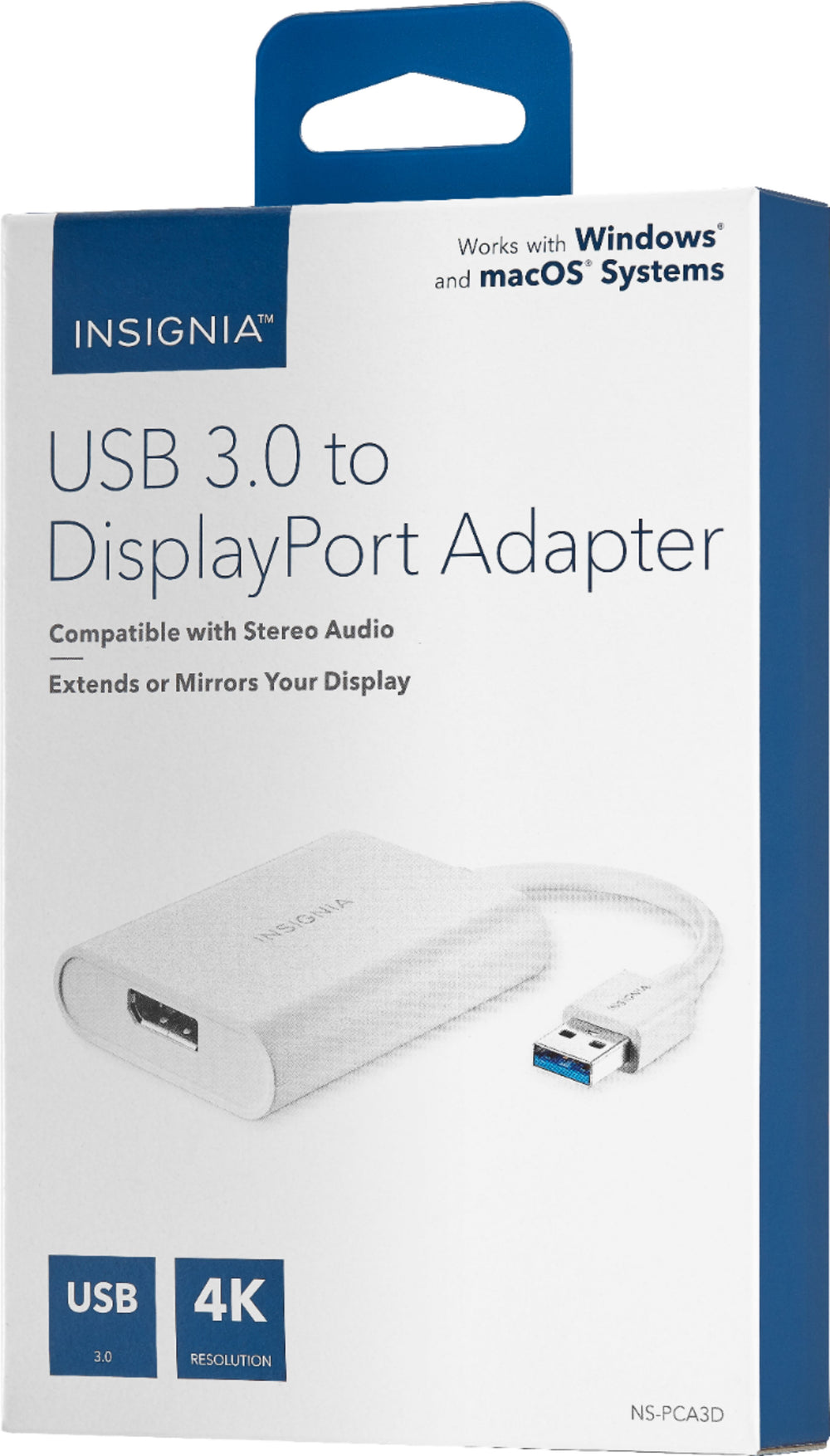 Insignia™ - USB 3.0 to DisplayPort Adapter - White_1