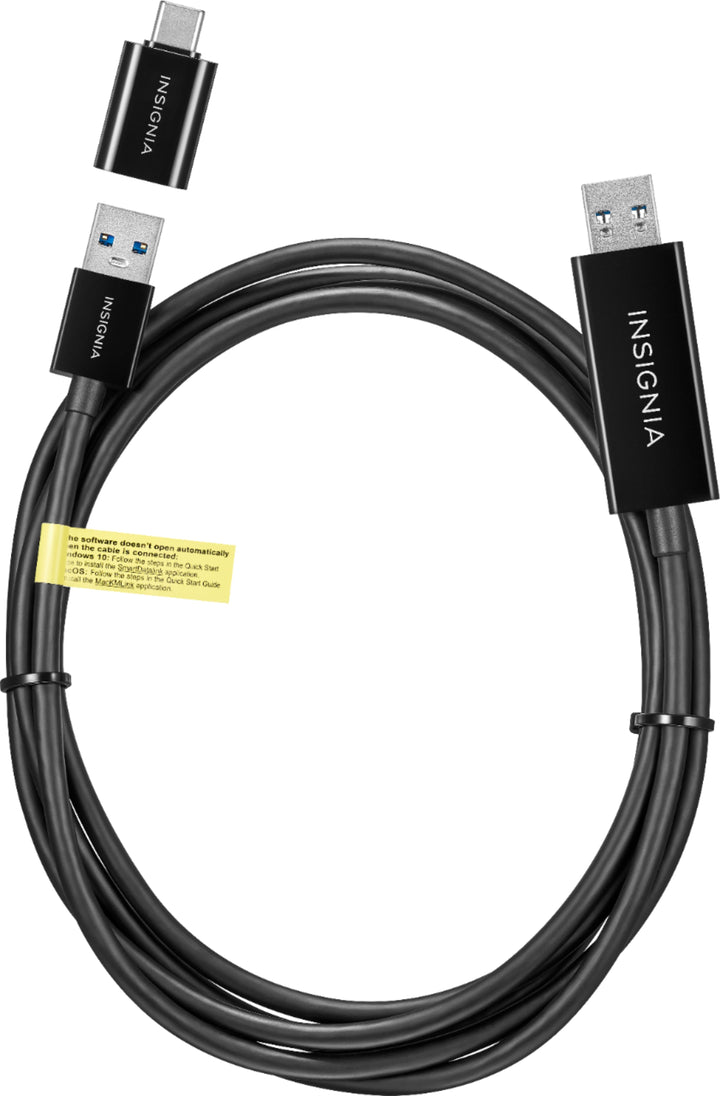 Insignia™ - 6' USB 3.0 File Transfer Cable - Black_2