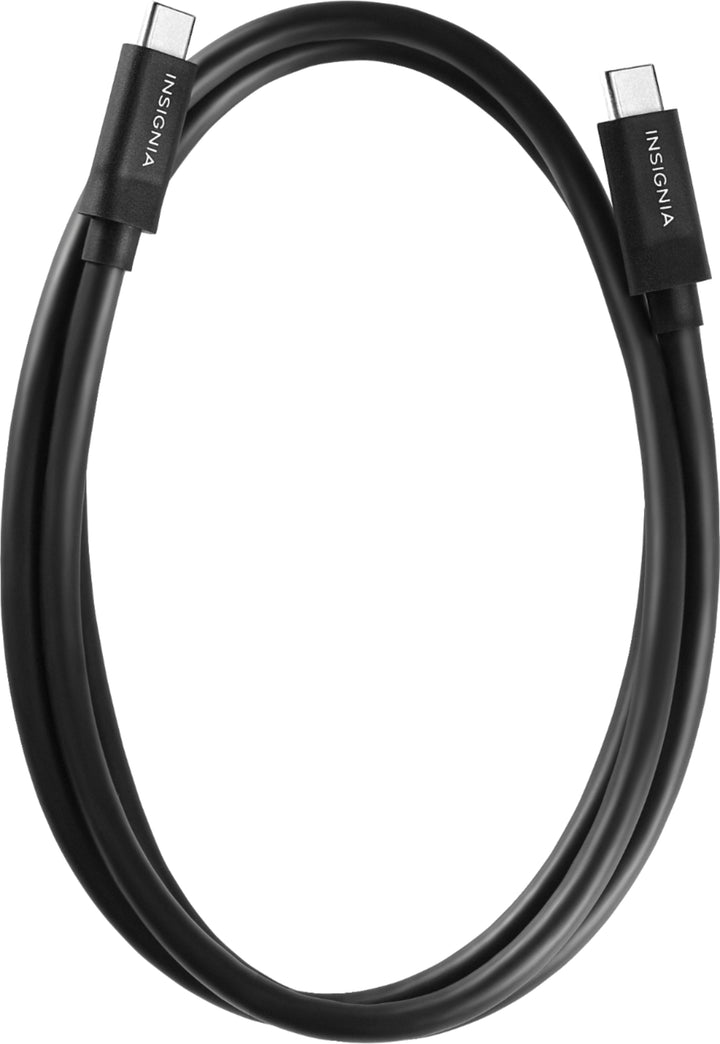 Insignia™ - 3.3’ USB-C to USB-C 3.2 Gen 2 Superspeed+ 10Gbps Cable - Black_2