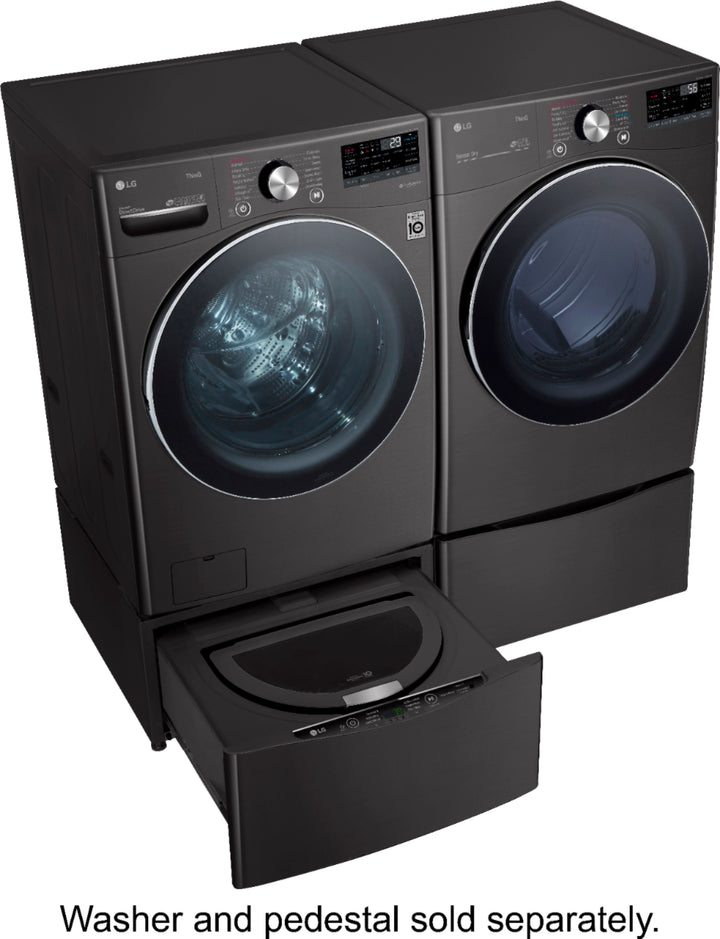 LG - 7.4 Cu. Ft. Stackable Smart Gas Dryer with Steam and Built In Intelligence - Black steel_15