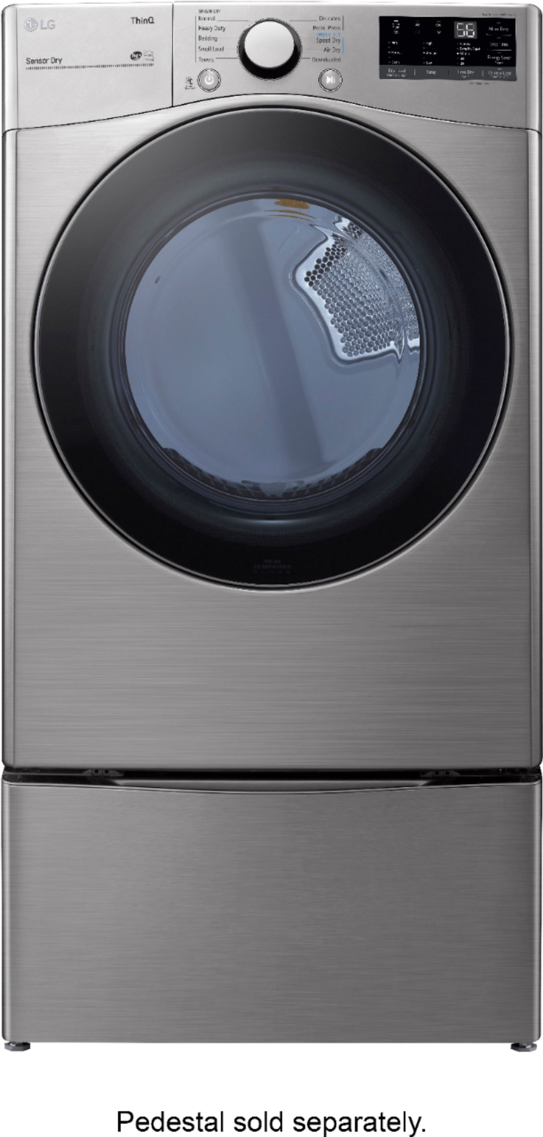 LG - 7.4 Cu. Ft. Stackable Smart Gas Dryer with Built In Intelligence - Graphite steel_10